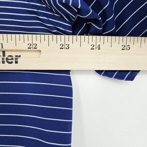 Vineyard Vines Shirt Mens Large Polo Short Sleeve Casual Preppy Striped Blue - Picture 8 of 10